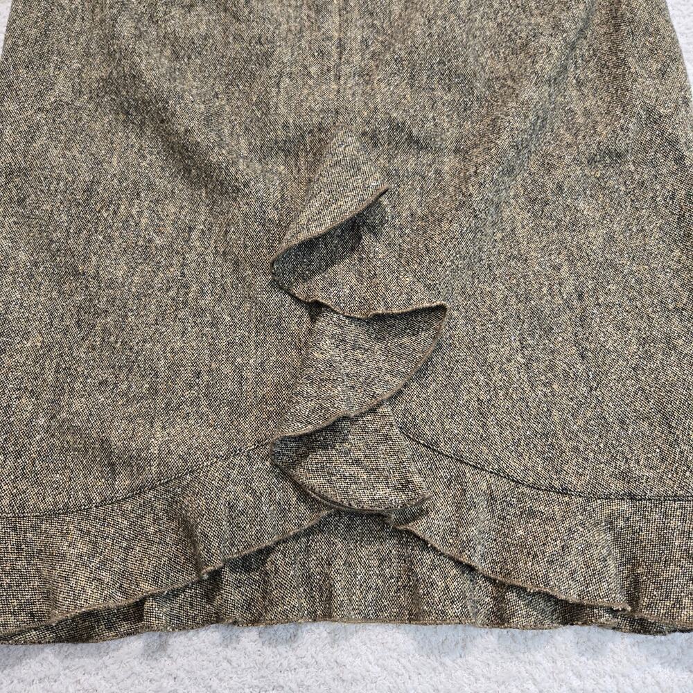 Club Monaco Brown Tweed Pencil Skirt Wool Silk Blend Sz 8 Dark Academia - Picture 8 of 12